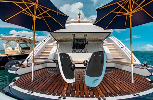 charter superyacht Acacia Swim Platform