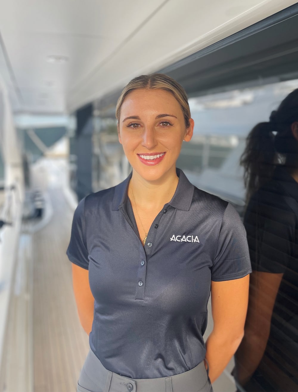 Charter superyacht Acacia Chief Stewardess Allison Sabo
